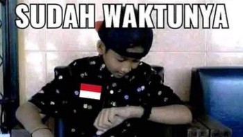 Meme Sudah Waktunya, memang sudah waktunya Indonesia berani pindah benua melawan tim-tim kuat dari benua lain. Foto: Twitter