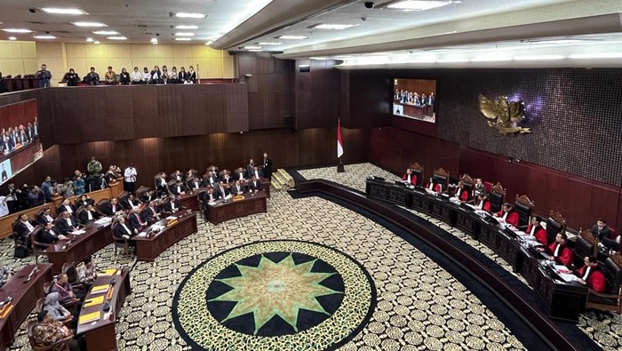 Sidang pembacaan putusan sengketa Pilpres 2024 di Mahkamah Konstitusi (MK), Senin (22/4/2024).