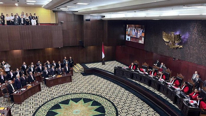 Sidang Pengucapan Putusan Sengketa Pilpres 2024 di MK (Anggi/detikcom)