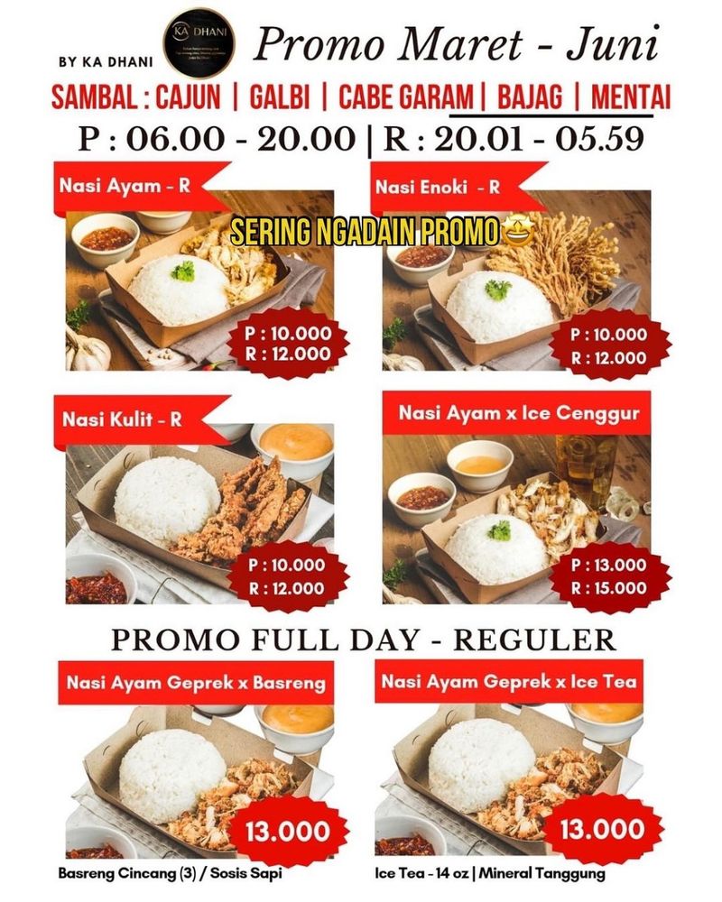 Tempat makan murah di Surabaya: Ayam Geprek Joder Ka Dhani.