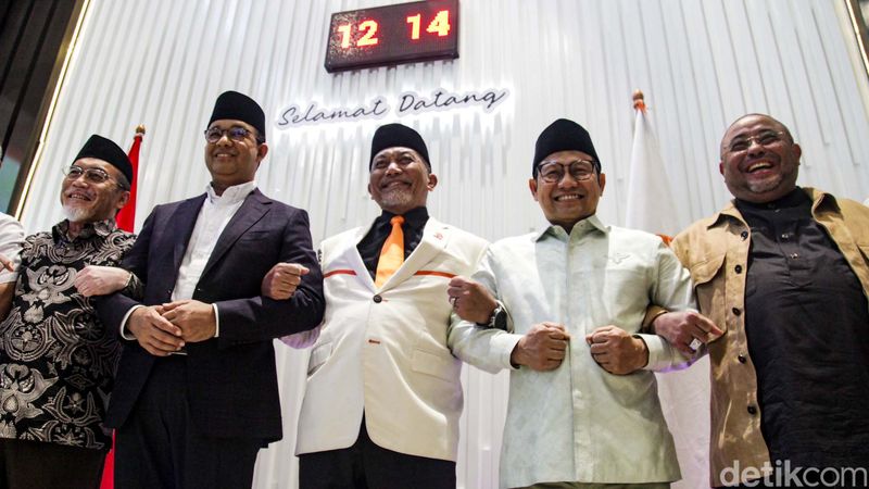 Anies Baswedan dan Muhaimin Iskandar (Cak Imin) sowan ke kantor DPP PKS, Jakarta usai putusan MK. Mereka menyampaikan terima kasih atas dukungannya selama Pilpres 2024.
