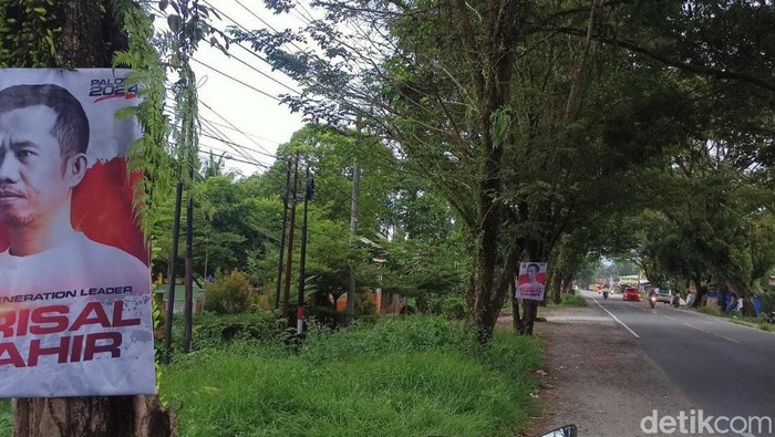APK cawalkot mejeng di pohon di ruas Jalan Poros Palopo-Luwu.