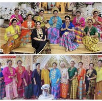 Tak hanya Titiek, seluruh anggota dan tamu pun kompak berbaju adat Sulawesi Selatan. Sejumlah istri menteri, seperti Anissa Yudhoyono hingga Yanti Airlangga ikut menghadirinya. (Foto: Instagram/@titieksoeharto)