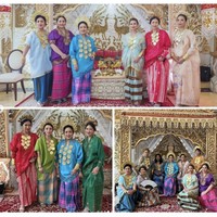 Turut melengkapi penampilan tersebut, kain tradisional lipa sabbe dari Bugis dipakai untuk bawahan. Dengan motif kotak-kotaknya yang khas, kain andalan Titiek ini berwarna merah muda yang memberi sentuhan feminin. (Foto: Instagram/@titieksoeharto)