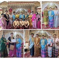 Titiek, yang diketahui menjabat sebagai ketua dari komunitas ibu-ibu pencinta wastra Nusantara itu, lantas berbalut baju bodo khas Makassar. Warna biru muda menjadi pilihannya. Atasan model baju kurung itu dihiasi detail bernuansa keemasan. Sulaman bernuansa floral juga ikut mempermanisnya.  (Foto: Instagram/@titieksoeharto)