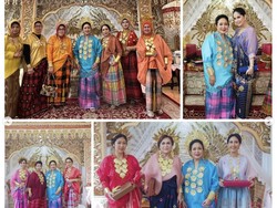 Gaya Titiek Soeharto Halal Bihalal Pakai Baju Bodo, Annisa Pohan Tampil Senada