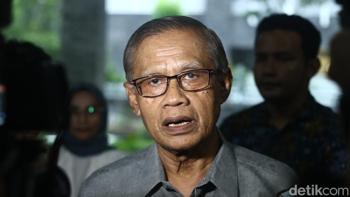 Ketua Umum PP Muhammadiyah, Haedar Nashir saat ditemui di Fisipol UGM, Selasa (23/4/2024).