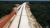 Saat ini progres proyek tol itu telah mencapai 72,71%.