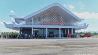 Begini tampang depan Bandar Udara Panua Pohuwato. 