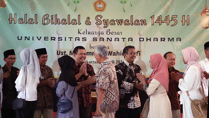 Halal Bihalal sekaligus Perayaan Syawalan Keluarga Besar Universitas Sanata Dharma pada Sabtu (20/4/2024).