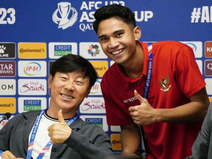 Shin Tae Yong dan Marselino Ferdinan