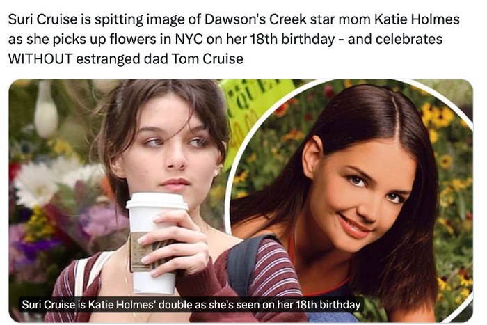 Suri Cruise Usia 18 Tahun