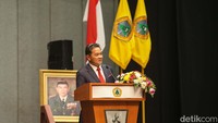 Selain Wamendes, Ketua Dewan Kehormatan Penyelenggaraan Pemilu (DKPP) juga turut hadir dan memberikan orasi ilmiah, Heddy Lugito memaparkan potret penyelenggaraan Pemilu 2024, postur dan kiprah penyelenggaraan pemilu, dinamika yang terjadi, serta berbagai pelanggaran yang masih mewarnai pemilu. 
