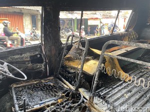 Angkot Kebakaran di SPBU Sukabumi, Sopir Alami Luka Bakar