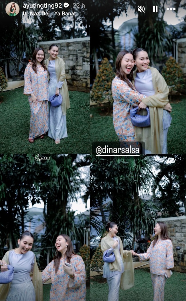 Ayu dan calon adik iparnya, Dinar Salsa, juga terlihat sudah begitu akrab. Dalam foto yang dibagikan terlihat keduanya tertawa dan berpose bersama. Foto: Instagram