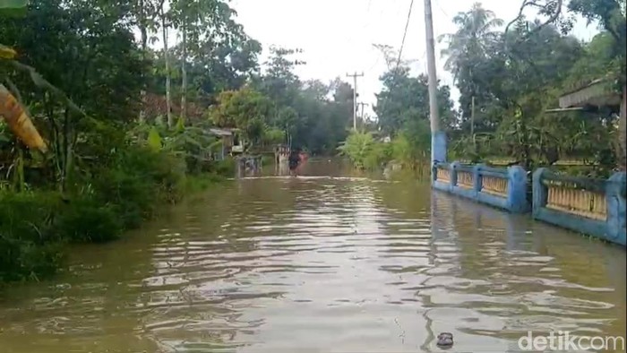 Banjir di Desa Tanjungsari, Tasikmalaya.