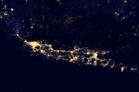 Foto satelit malam hari
