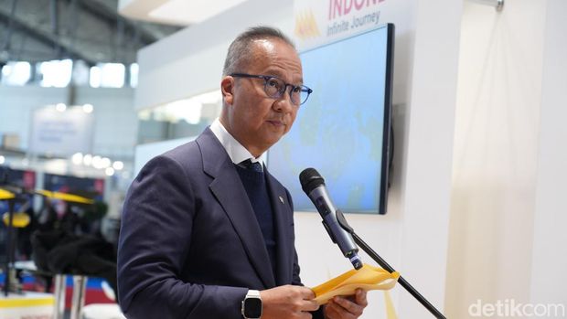 Menteri Perindustrian Agus Gumiwang Kartasasmita di Hannover