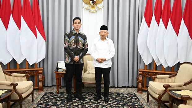 Pertemuan Ma'ruf Amin dengan Gibran Rakabuming Raka (Dok Setwapres/BPMI).