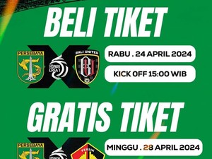 Jelang Akhir Liga 1, Persebaya Beri Bonus Gratis Tiket Terusan ke Bonek