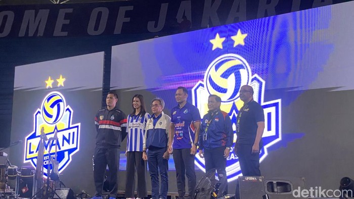 AHY secara simbolis turut membuka Proliga 2024 di GOR Among Rogo, Jogja, Kamis (25/4/2024).