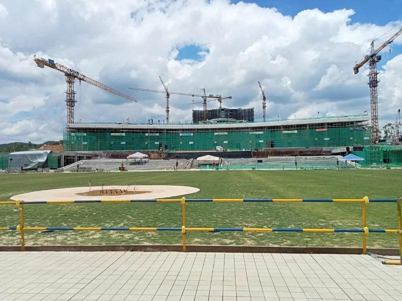 Lokasi lapangan yang akan digunakan untuk Upacara HUT ke-79 RI di IKN.
