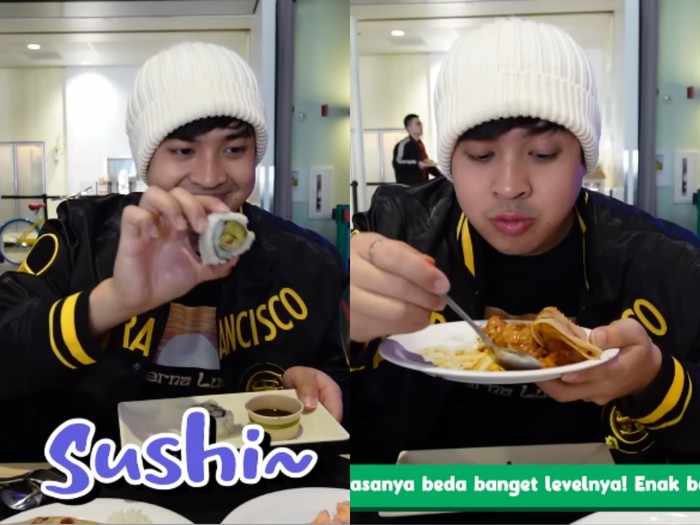 Jerome Polin mukbang di kantor Google Amerika