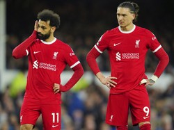 Liverpool kalah 0-2 di markas Everton dalam derby Merseyside. Foto: AP/Jon Super