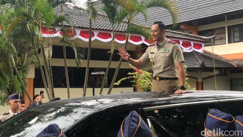 Menteri ATR Agus Harimurti Yudhoyono saat di STPN Sleman, Kamis (25/4/2024).