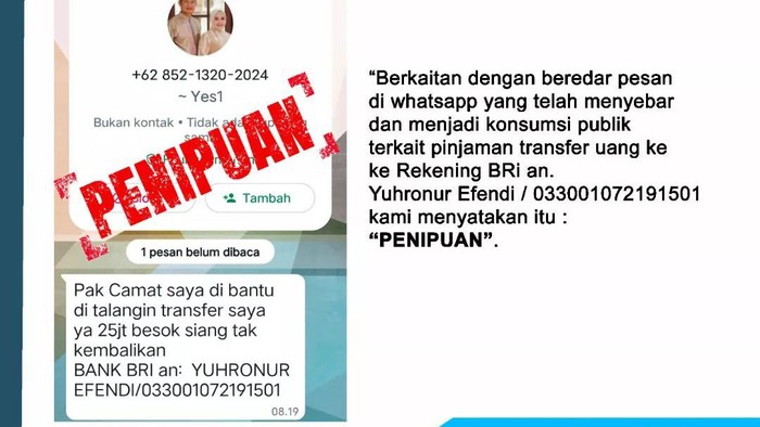Penipuan mengatasnamakan Bupati Lamongan.