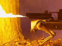 Robot Anjing Penyembur Api, Gahar!