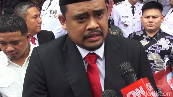 Wali Kota Medan Bobby Nasution menghadiri Hari Otda 2024 di Surabaya.