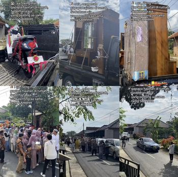 Acara seserahan pernikahan mendadak viral di TikTok. Ada motor, tempat tidur, lemari dan perlengkapan rumah lainnya, seperti pindahan rumah
