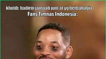 Gambaran jemaah jumatan kali ini karena begadang panjang nonton Timnas Garuda kalahkan Korsel. Foto: Twitter @idextratime