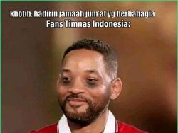 Meme Jemaah Salat Jumat Berbahagia Timnas ke Semifinal Piala Asia U-23