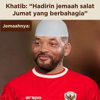 Meme Jemaah Salat Jumat Berbahagia Timnas ke Semifinal Piala Asia U-23