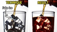 Agar es batu tidak mudah cair, iklan minuman bersoda kebanyakan menggunakan batu es palsu dalam proses syuting. Foto: Brightside
