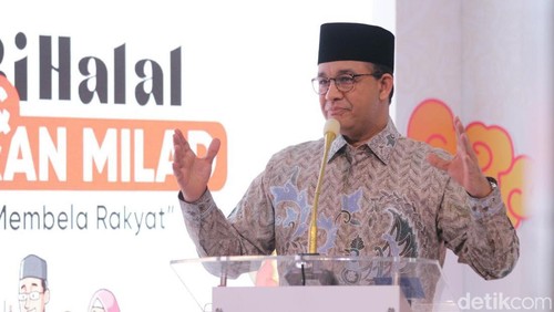 Anies Baswedan saat memberikan sambutan di acara Halalbihalal PKS (Dok. PKS)