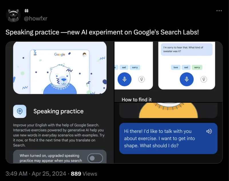 Google Speaking Practice