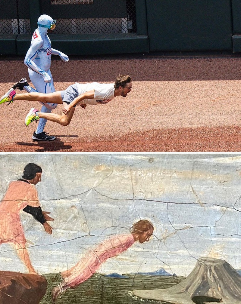 Kocak! Begini Aksi Para Atlet Dipadukan dengan Karya Lukisan Klasik