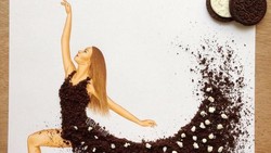 Kreatif dan Unik! 10 Sketsa Gaun Indah Ini Dibuat Pakai Makanan