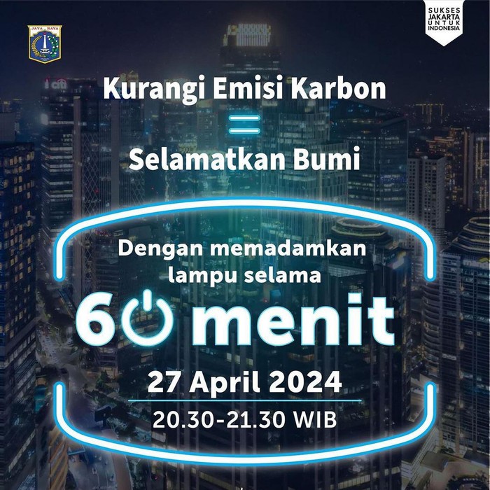 Pemadaman lampu 60 menit Jakarta