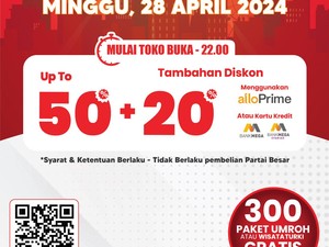 Diskon Melimpah 50% + 20% di Transmart Full Day Sale Hari Ini, Yuk Serbu!