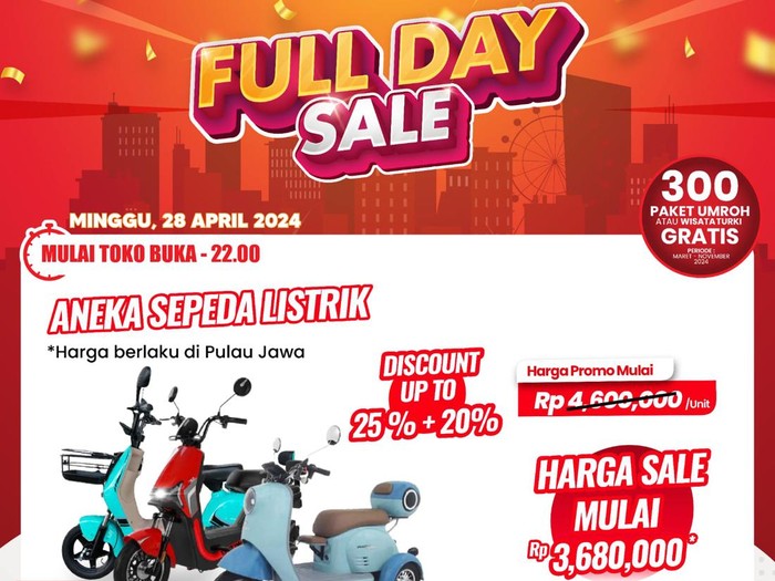 Transmart Full Day Sale Sepeda Listrik