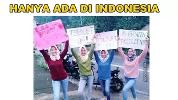 Klakson bis jadi hiburan. Bahagia versi orang Indonesia sederhana banget, ya? Foto: 1cak.