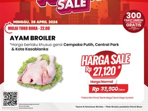 Beli Daging Ayam Broiler di Transmart Full Day Sale Mulai Rp 27 Ribuan