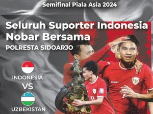 Polresta Sidoarjo Gelar Nobar Geden Semifinal Timnas U-23