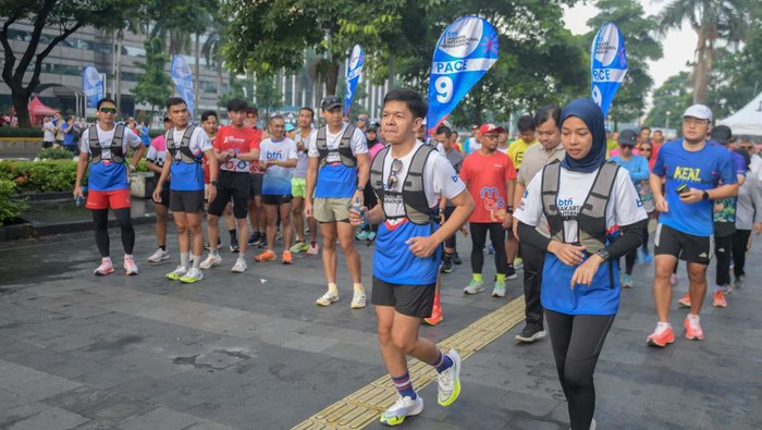 42K Dress Rehearsal Run digelar di Jakarta. Acara ini untuk mensosialisasikan gelaran BTN Jakarta International Marathon (Jakim) 2024.