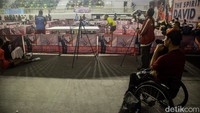 Begini suasana turnamen tenis meja di Gedung Olahraga Universitas Negeri Jakarta (UNJ), Jakarta, Minggu (28/4/2024).