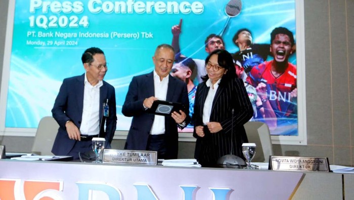 BNI Cetak Laba Rp 5,3 T di Kuartal I-2024 BNI membukukan laba bersih sebesar Rp 5,33 triliun pada kuartal I-2024. Perolehan itu naik 2,03% dibandingkan periode yang sama tahun lalu (year on year/yoy).
